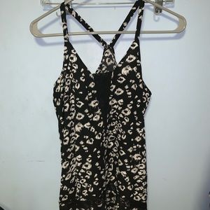Womans black printed tank top